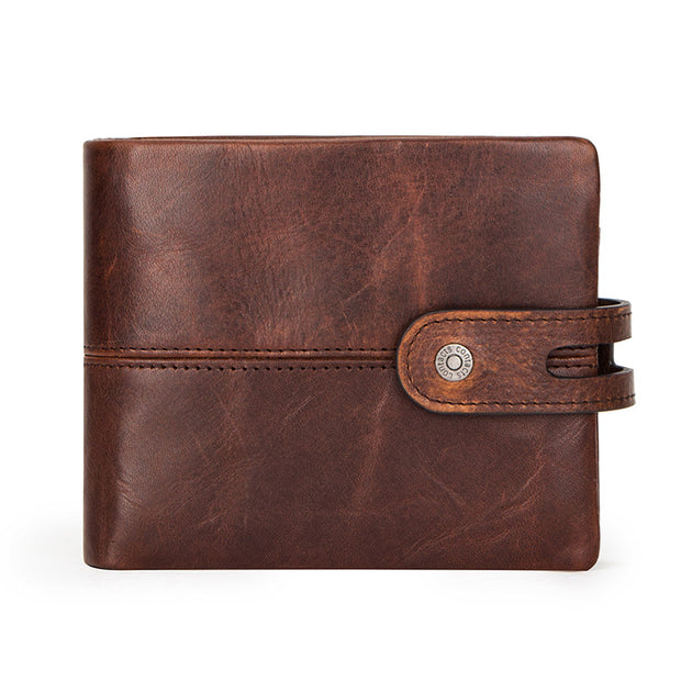 Leather wallet with RFID protection