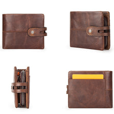 Leather wallet with RFID protection