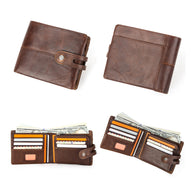 Leather wallet with RFID protection