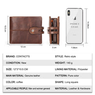 Leather wallet with RFID protection